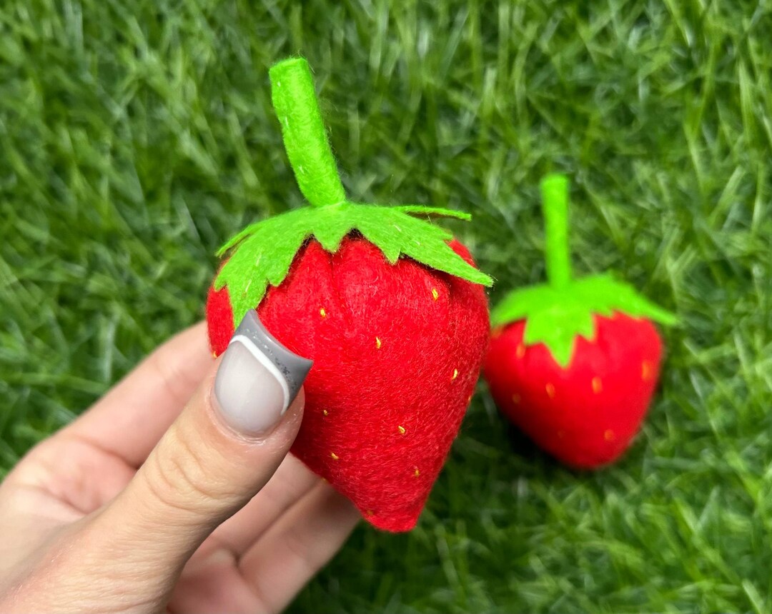 Stror Berry Toy Handmade Felt Strawberry Toy, Montessori Play Food, Berry Decor - Etsy