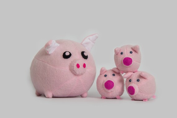 Soft Toy Stuffed Animal Toy Animal Toy Pig Pig Set Symbol The Etsy - roblox piggy plush toy pink plushie gifts for halloween