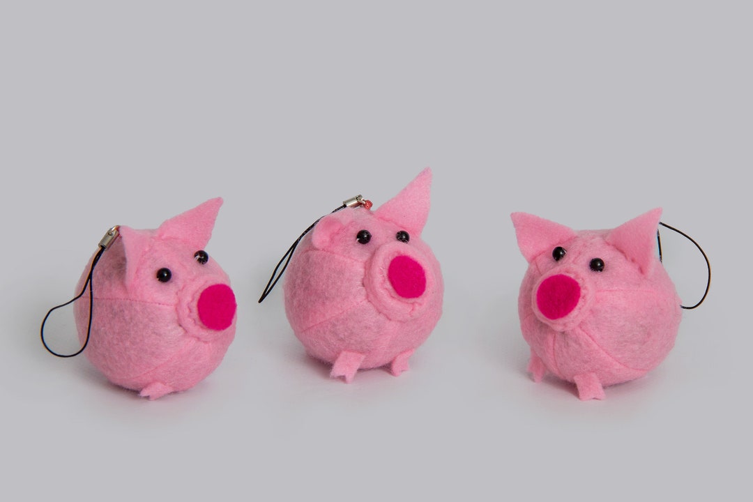 Animal Keychain Piggy Toy Pig Stuffed Pigs Little Pig Keychain Pig Pig