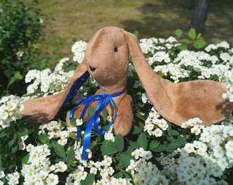 Handmade Plush Bunny – Soft Stuffed Animal with Long Ears