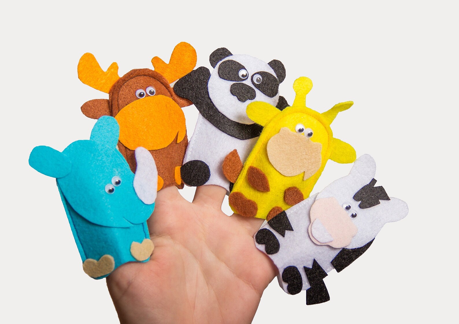 Finger puppets Felt animals Zoo animals Safari animals Etsy