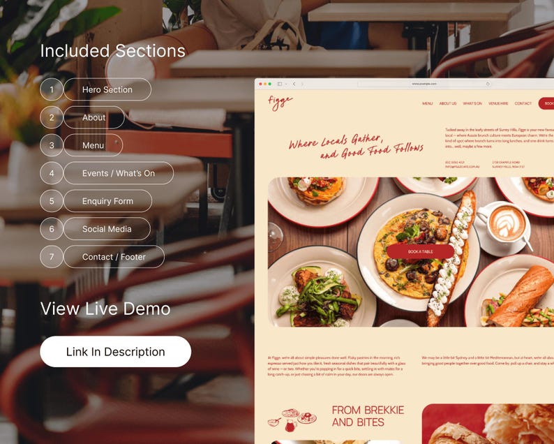 Squarespace Template for Cafe Website – Single Page Mobile-friendly ...