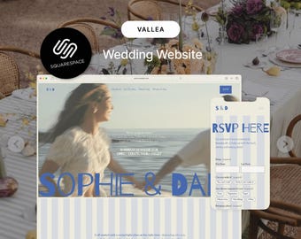 Winery Wedding Website Template: Squarespace Fluid Engine 7.1