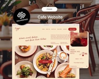 Cafe & Coffee Shop Squarespace 7.1 Template: Single Page, Mobile-Friendly