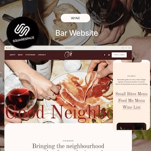 Bars and Pubs Squarespace Website Templates – One Page Website with Menu, Events, Reservations & Online Store | Fluid Engine 7.1