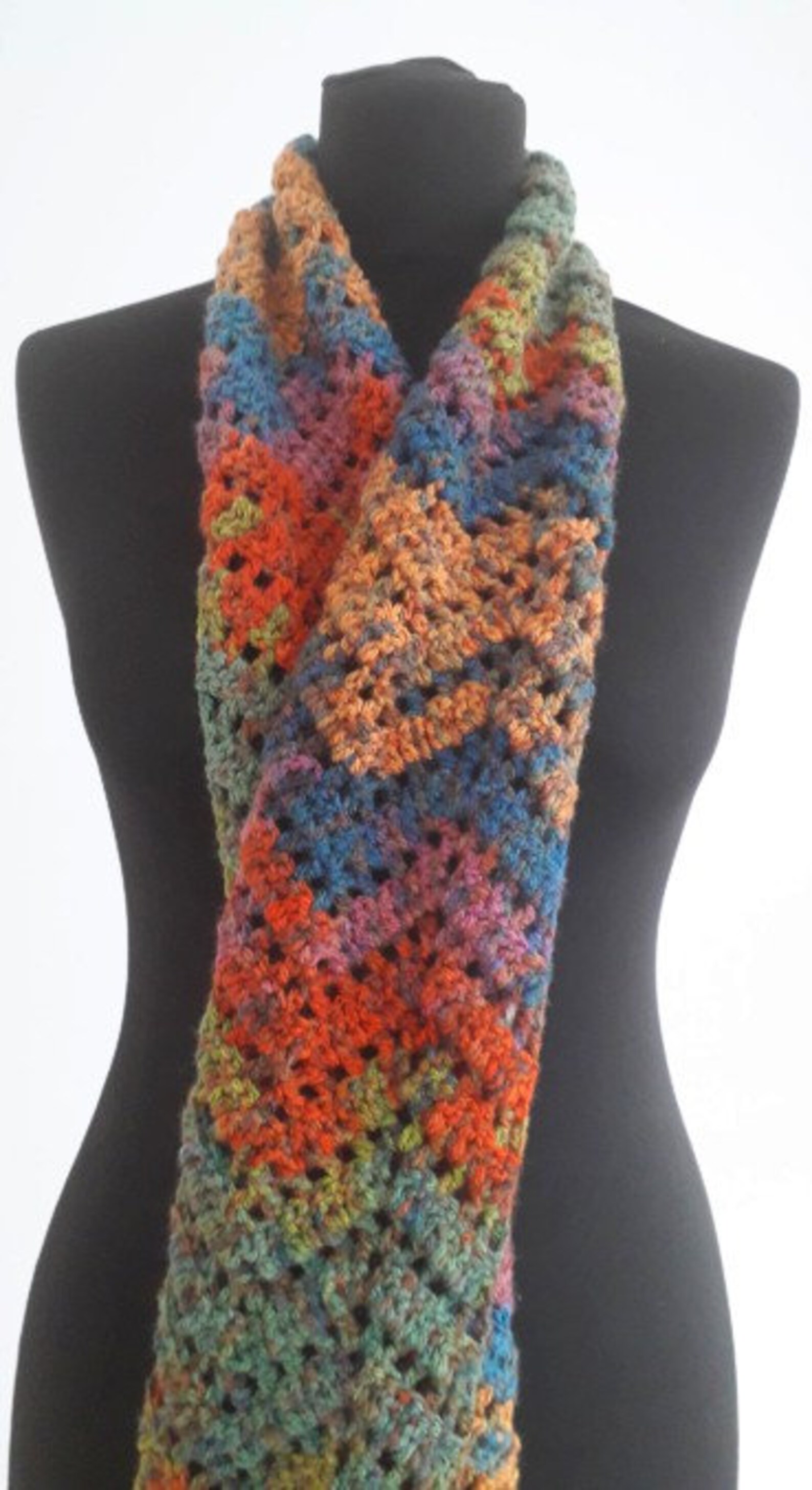 Zig Zag Hand Knitted Retro Scarf Fashion for Women Spring Etsy