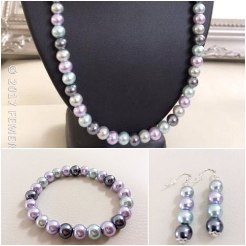 Matching Bracelet Necklace and Dangle Earrings Set of Etsy