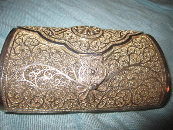 pure silver clutch purse