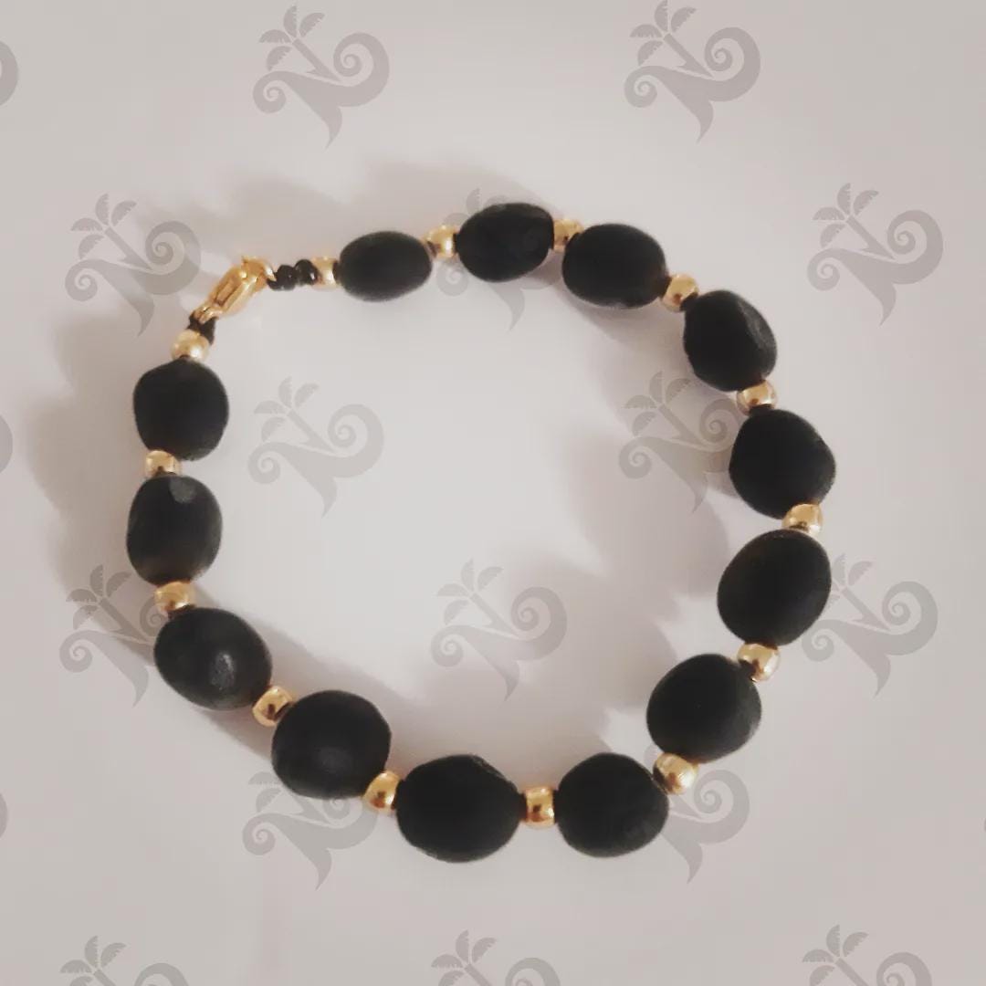 Bracelet Artisanal En Graines Naturelles - Larme De Job Et Zanzibar, Pour Femme - Neuf Avec étiquettes