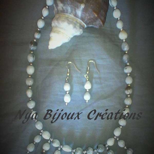 Collier original en graine larme de job