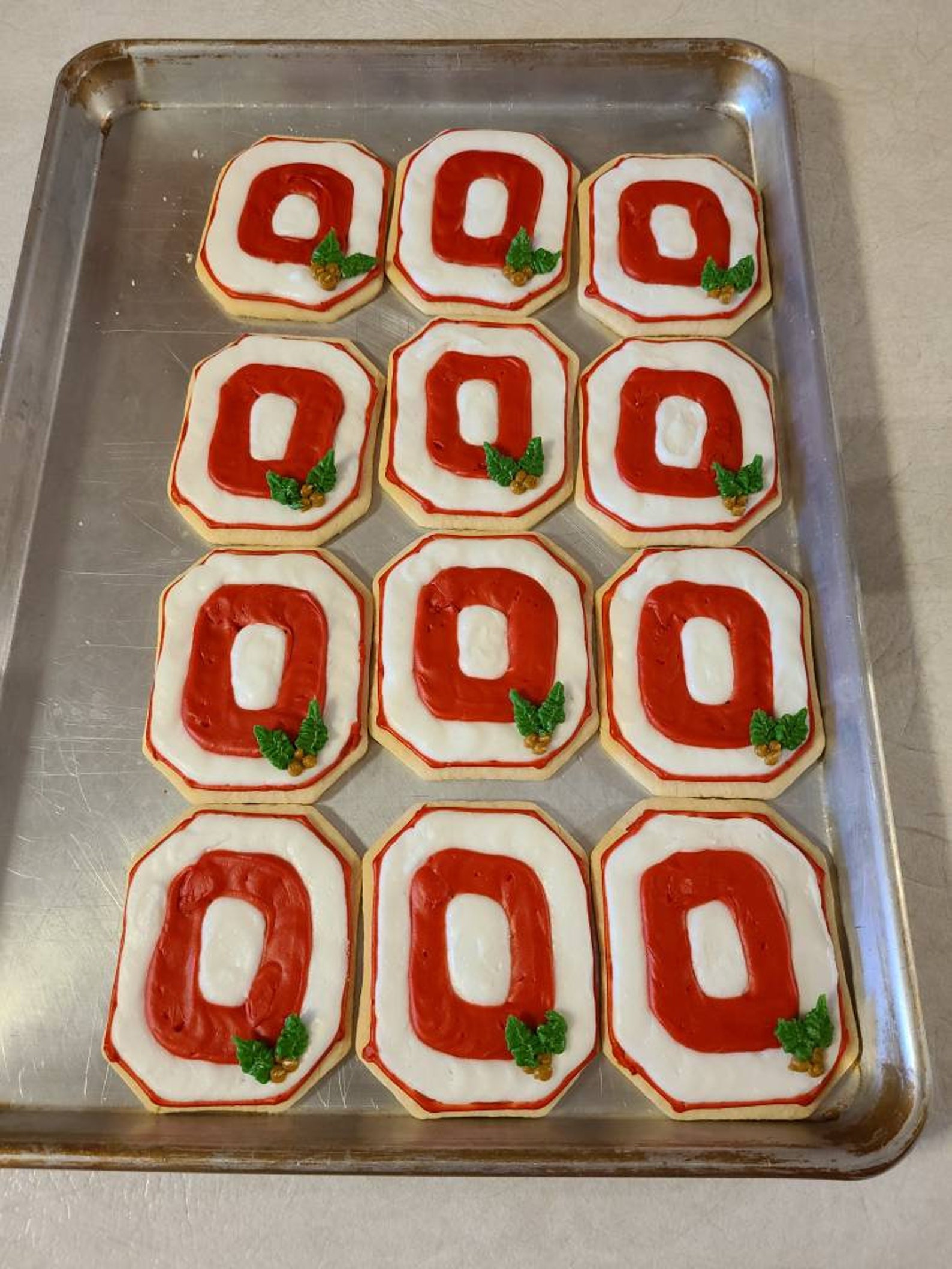 Ohio State Buckeyes Cookies Sugar Cookie Cutout in O Shape Etsy