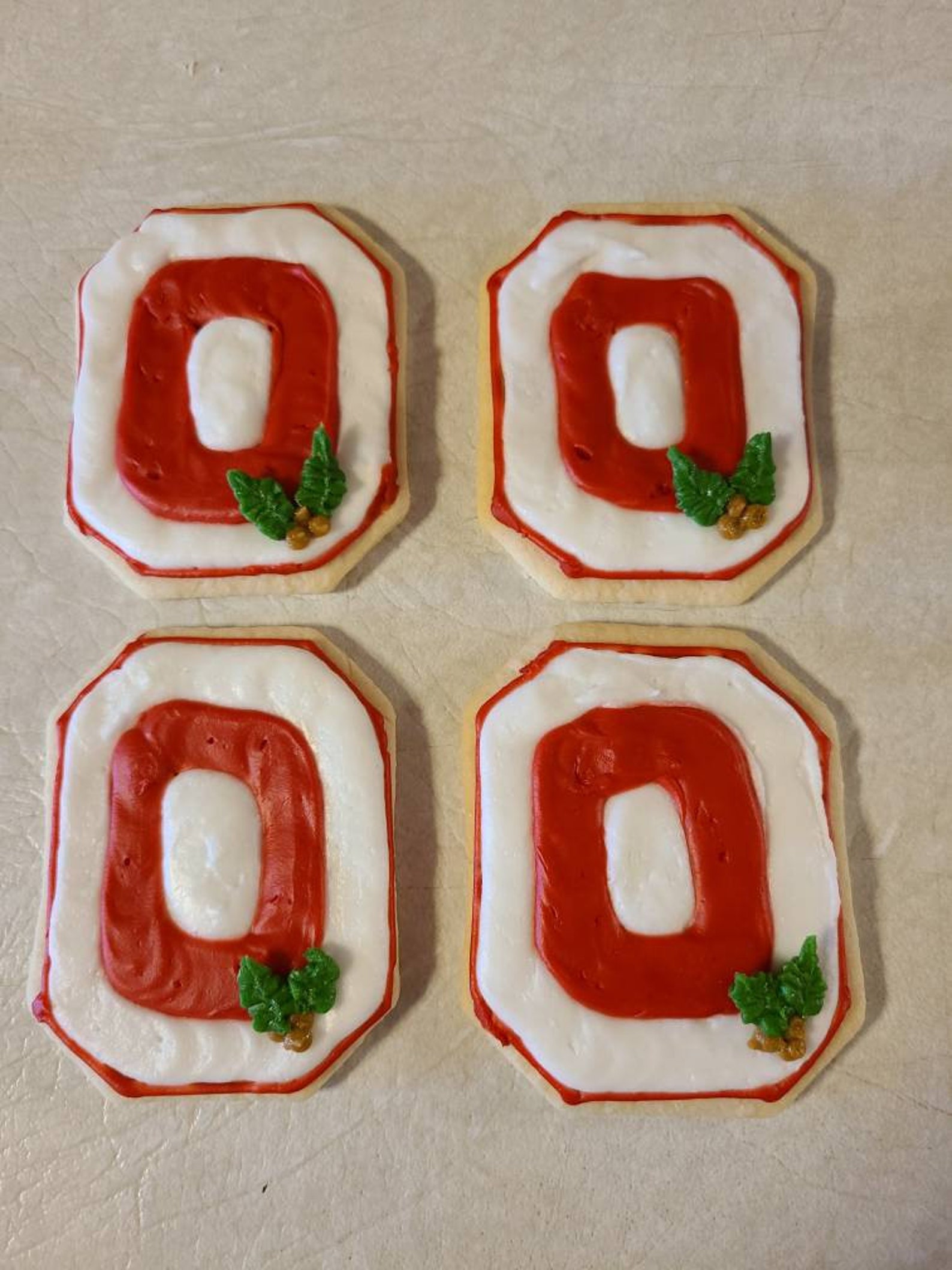 Ohio State Buckeyes Cookies Sugar Cookie Cutout in O Shape Etsy