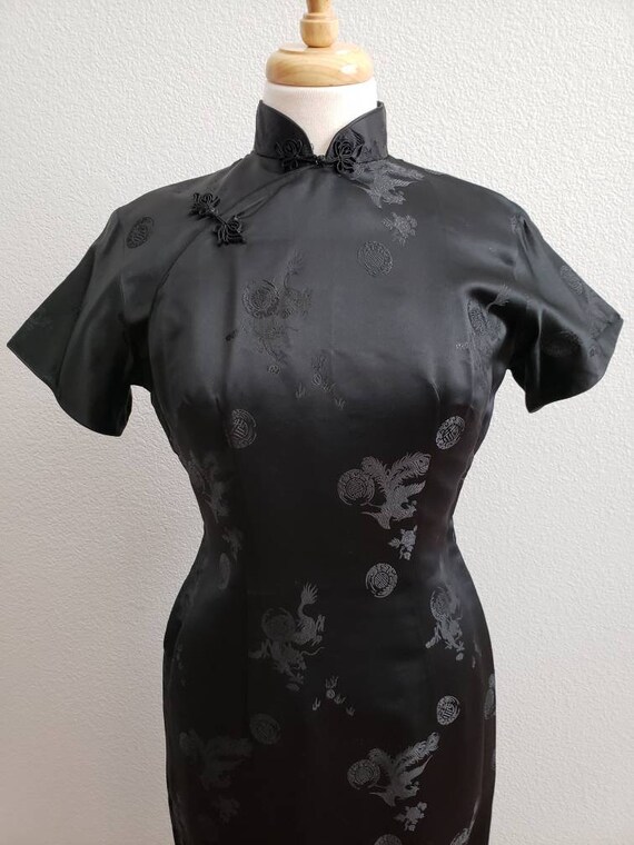 Black Brocade Jacquard Cheongsam (Presale) main image 0