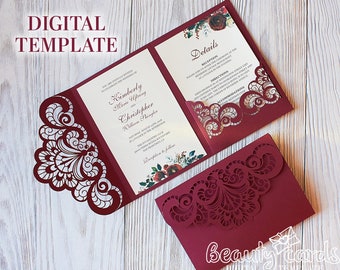 folded invitation etsy