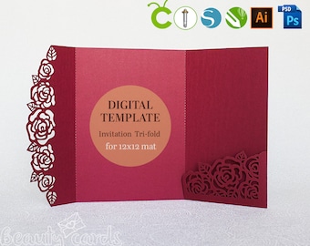 pocket invitations etsy