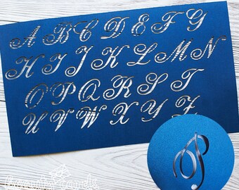 Font alphabet for paper cutting monogram (svg dxf eps ai cdr) Easy Cutting Files | template files for Cricut Lasercut Maker Silhouette Cameo