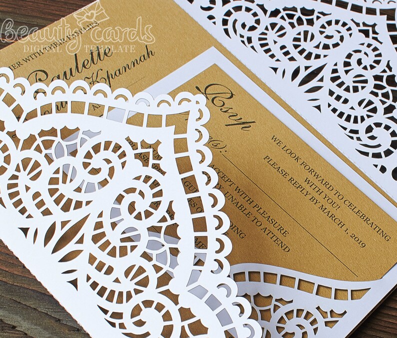 Wedding Invitation template cricutLace wedding Invitation