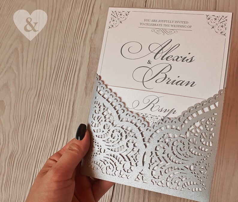 Download Wedding invitation template cricut-Laser cut lace | Etsy