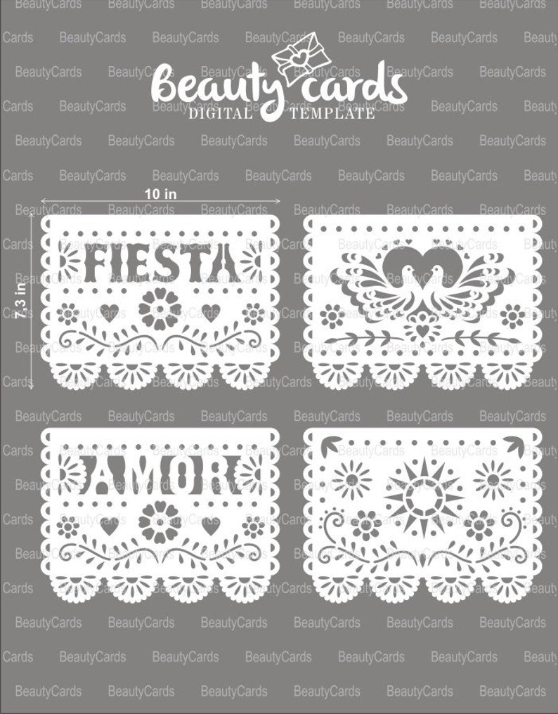 Download DIY Papel Picado SVG template Mexican Wedding Decorations ...