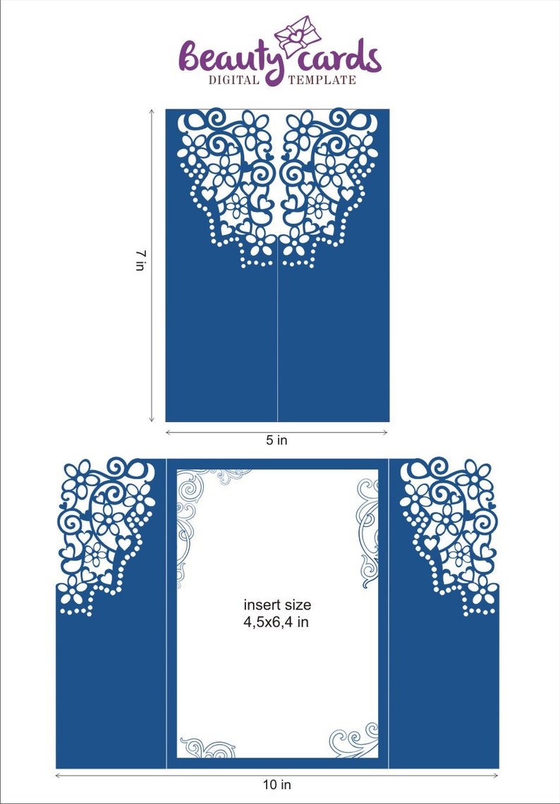 Download Svg Dxf Ai Eps Png Cdr Papercut Lasercut Stencil Cameo Cricut Wedding Invitation Template For Laser Cutting For Paper Carved Lace Paper Paper Party Supplies