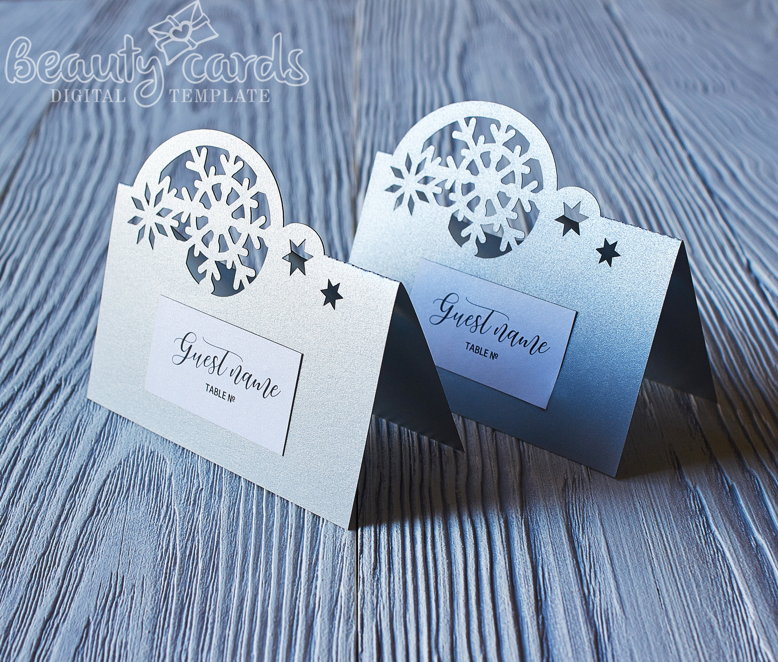 Christmas Place Card Svg Template Wedding Escort Card Etsy UK