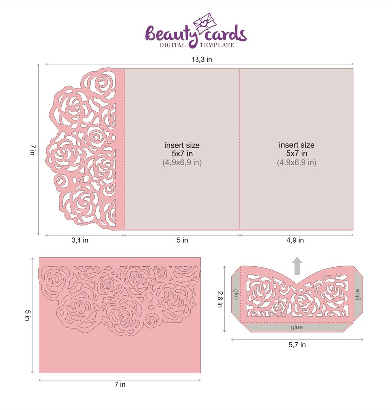 Download Rose Flowers Wedding Svg Invitations Set Rose Wedding Template Menu Box Place Card Svg Dxf Ai Eps Envelope Papercut Lasercut Cricut Invitations Announcements Paper Party Supplies