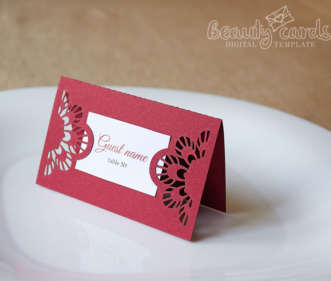 DIY SVG Place card Wedding escort cards digital template Etsy