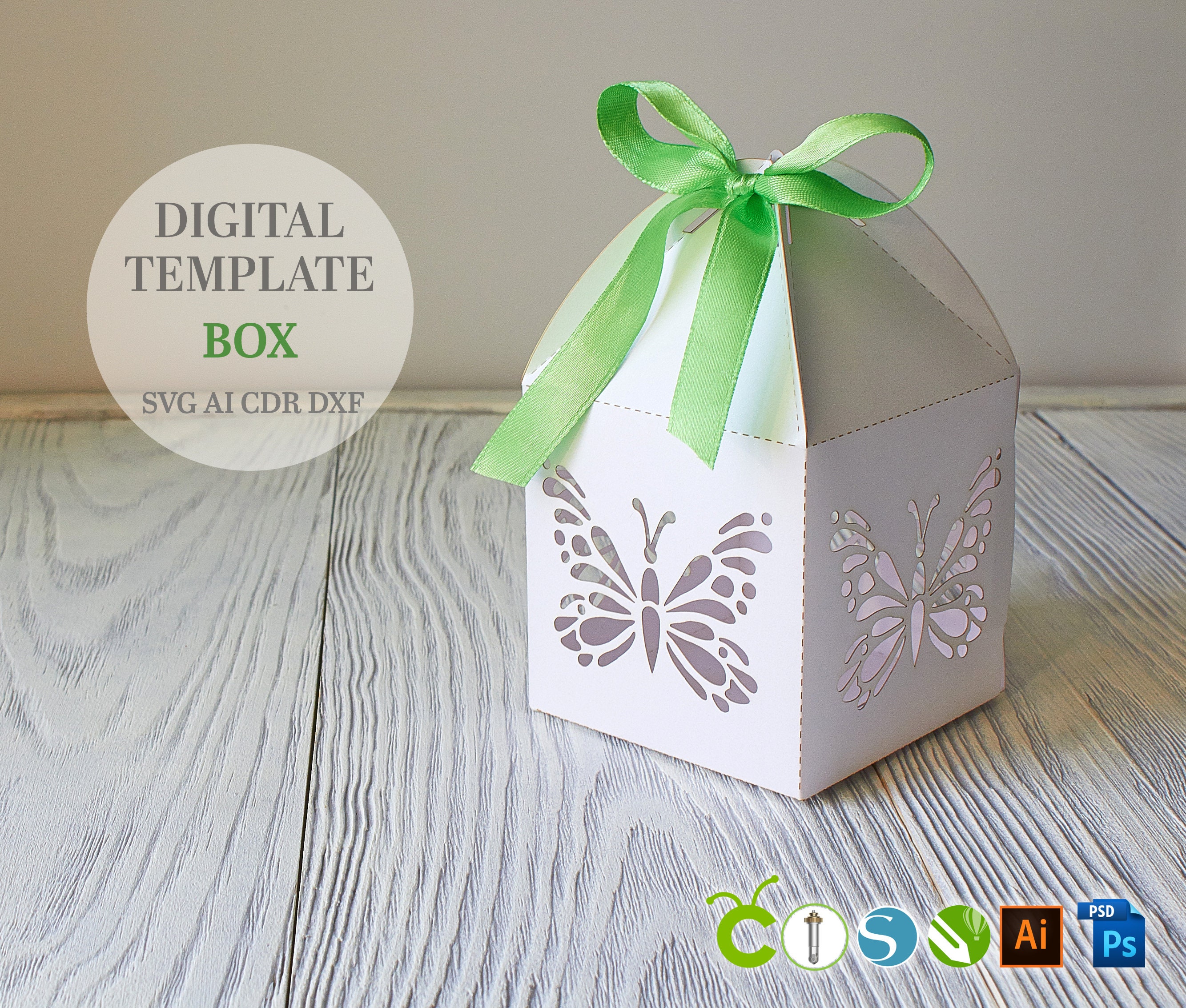 Butterfly box SVG Favour Butterfly Box Butterfly gift box | Etsy