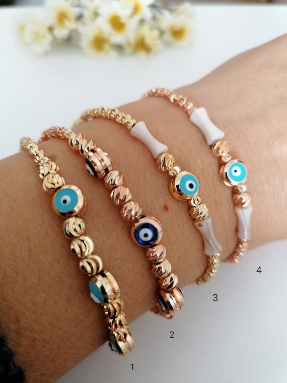 Evil Eye Bracelet, Evil Eye Charm Bracelet, Black String Bracelet, Silver  Bracelet, Gold Bracelet, Rose Gold Jewelry, Evil Eye Jewelry - Etsy