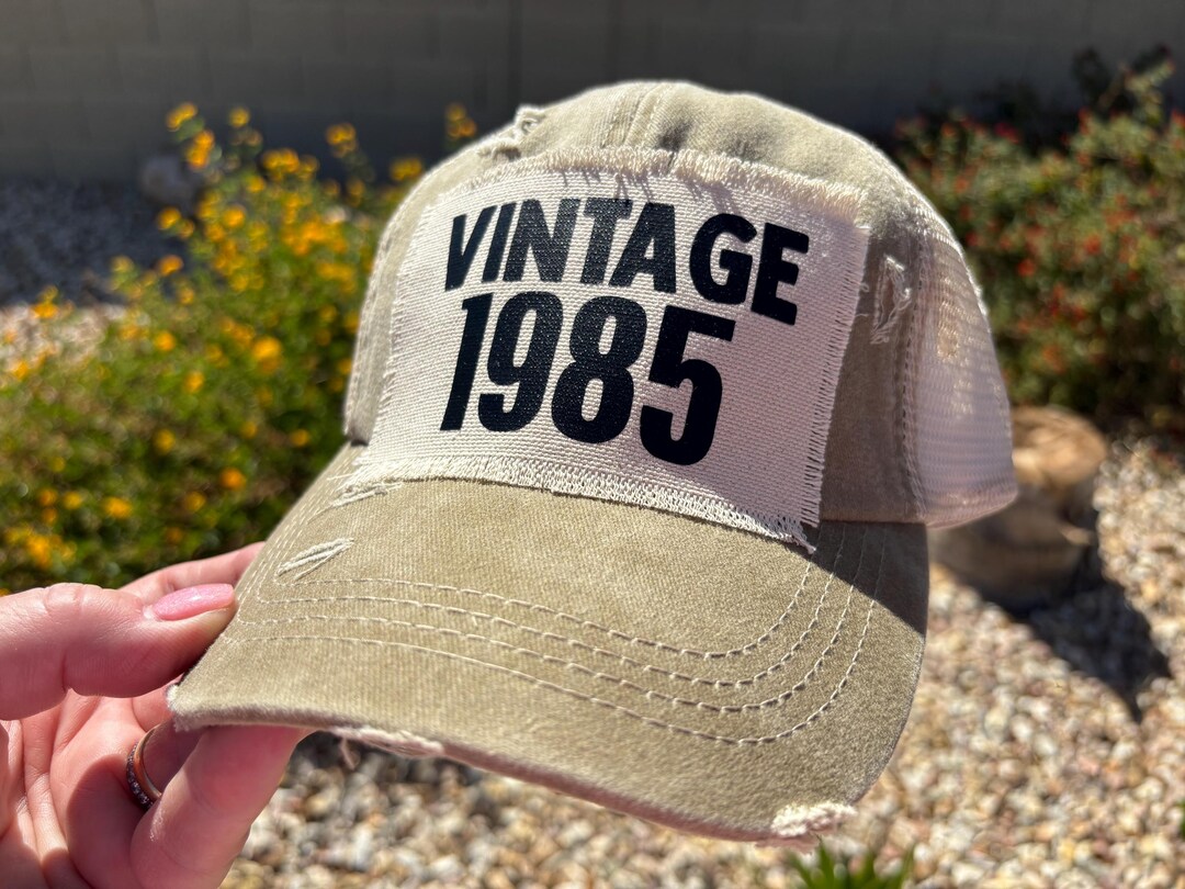 Vintage Year Patch Hat: Custom Tattered Baseball Cap - Etsy