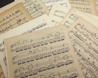 Vintage music sheet Paper Pack pour papier artisanat antique chanson musique PAPIER DECOR Vintage music sheet Paper Pack pour papier artisanat antique chanson musique PAPIER DECOR