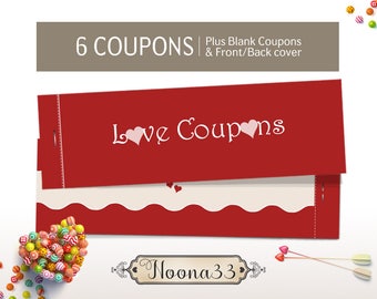 Anniversary coupons, Valentine's Day GIFT for Men/women, Printable DIY Love Coupon Book, Valentine's day Instant Download Love coupons