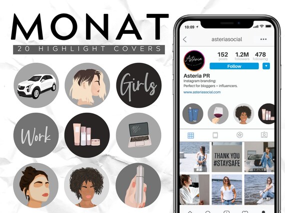 Monat Instagram Icon Highlight Story Covers Girl Boss Marble Etsy Monat Instagram Icon Highlight Story Covers Girl Boss Marble Etsy