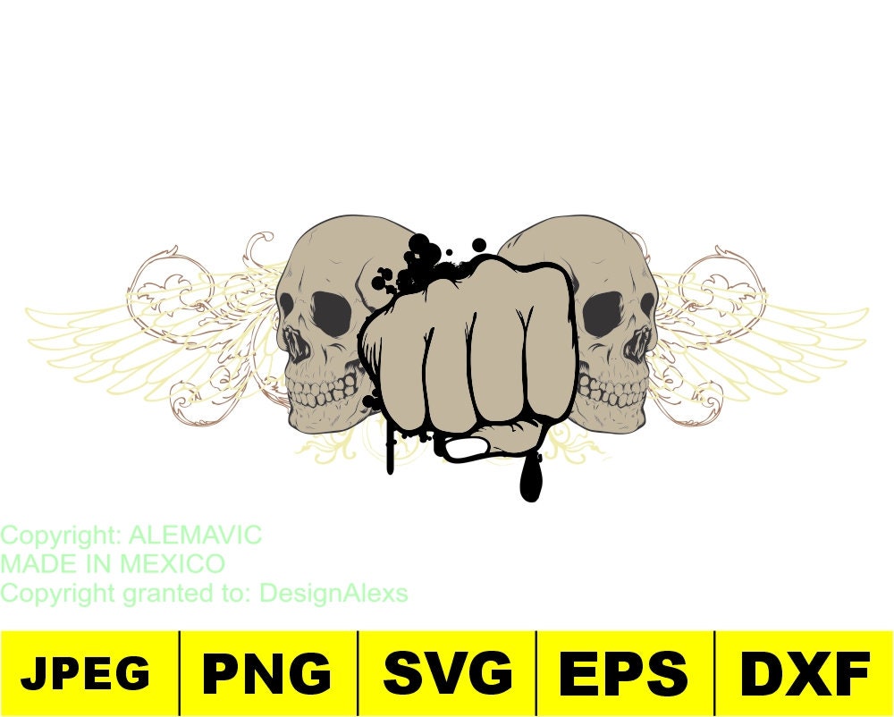 Skull punch svg true crime Skull punch Skull punch Skull Etsy