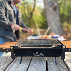 Happy Hibachi Charcoal Grill, Personalized option, Great Gift!