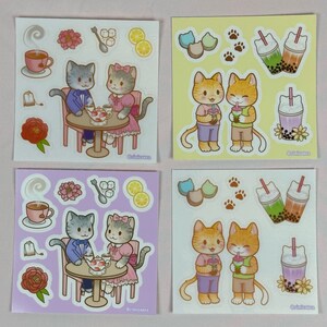 Tea Party & Boba Cats - Sticker Sheets