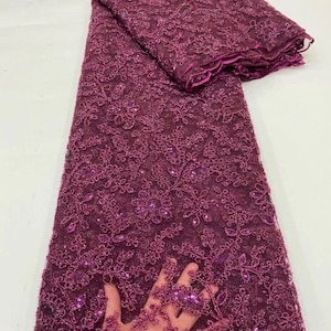 Nouveau Design Tulle Haute Couture Tulle Français dentelle Tissu Avec Paillettes pour robes 1 yards
