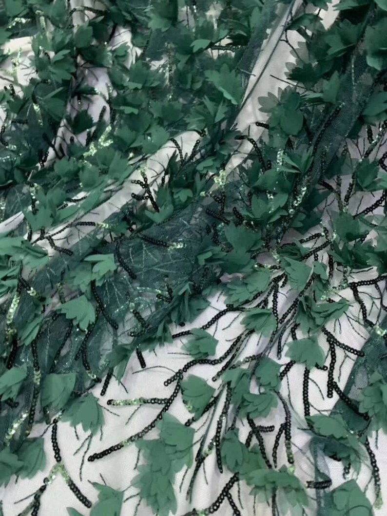3d Flower Lace Fabric Lace With Sequin Fabric Bridal High Quality Tulle Lace Fabric PartyWedding Embroidery Lace Fabric 5 Yards