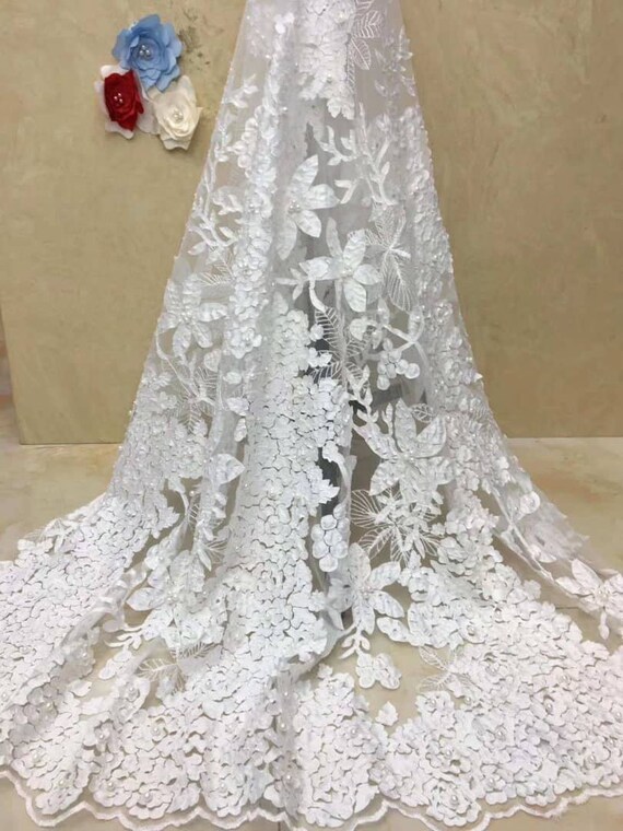 Beaded Lace Fabric New Arrival Embroidered Lace Fabric For Etsy