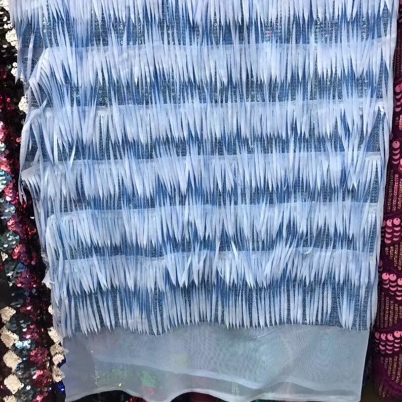 New Design Tulle Lace Fabric Quality Net Embroided Lace Apliques For Wedding Dress 5 Yards