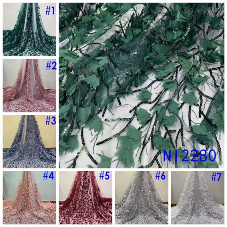 3d Flower Lace Fabric Lace With Sequin Fabric Bridal High Quality Tulle Lace Fabric PartyWedding Embroidery Lace Fabric 5 Yards