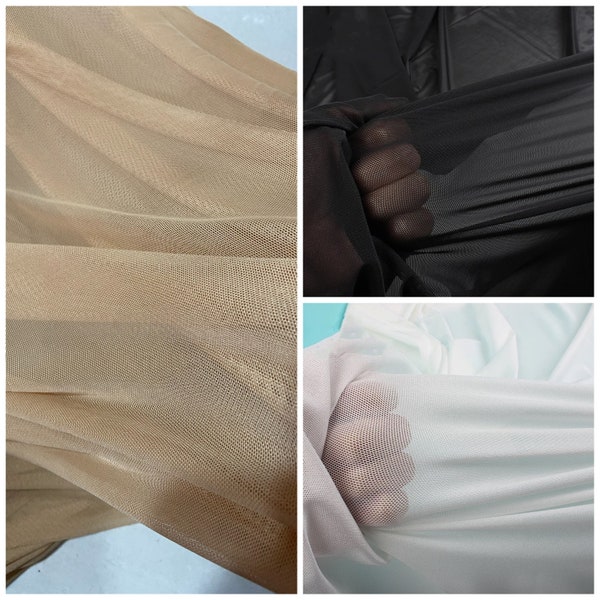 Flesh 4 way stretch/Sheer Net Power Mesh/Body Stocking Dance Wear Fabric