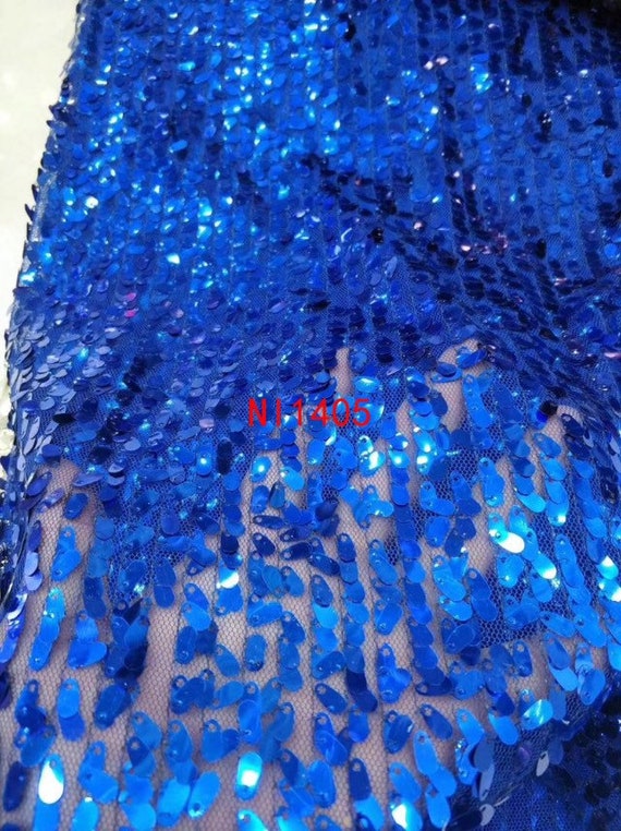 Sequins Tulle Lace Fabric High Quality Haute Couture Embroidery Tulle French Bridal Lace Fabric For Dresses 5 yards