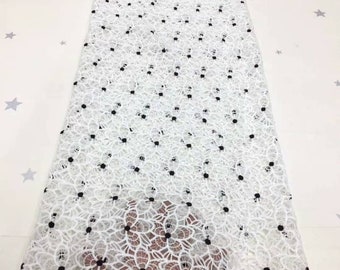 New Design Embroidered Guipure Lace Fabric Bridal Lace  high quality cord lace fabric party/wedding embroidery lace fabric 5 Yards