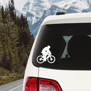 Cyclist Vinyl Decal: Road Bike, Gravel Bike Car Sticker