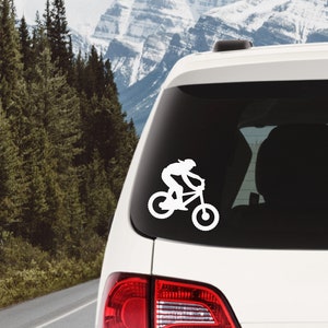 Downhill Mountain Bike Rider Decal: Car, Helmet, Laptop Vinyl Sticker