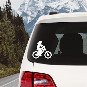 MTB Teen Vinyl Decal: Mountain Bike Car Sticker