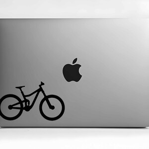 Custom Mountain Bike Decal - 2x5 Inch White Vinyl Sticker For Cars, Laptops, Windows