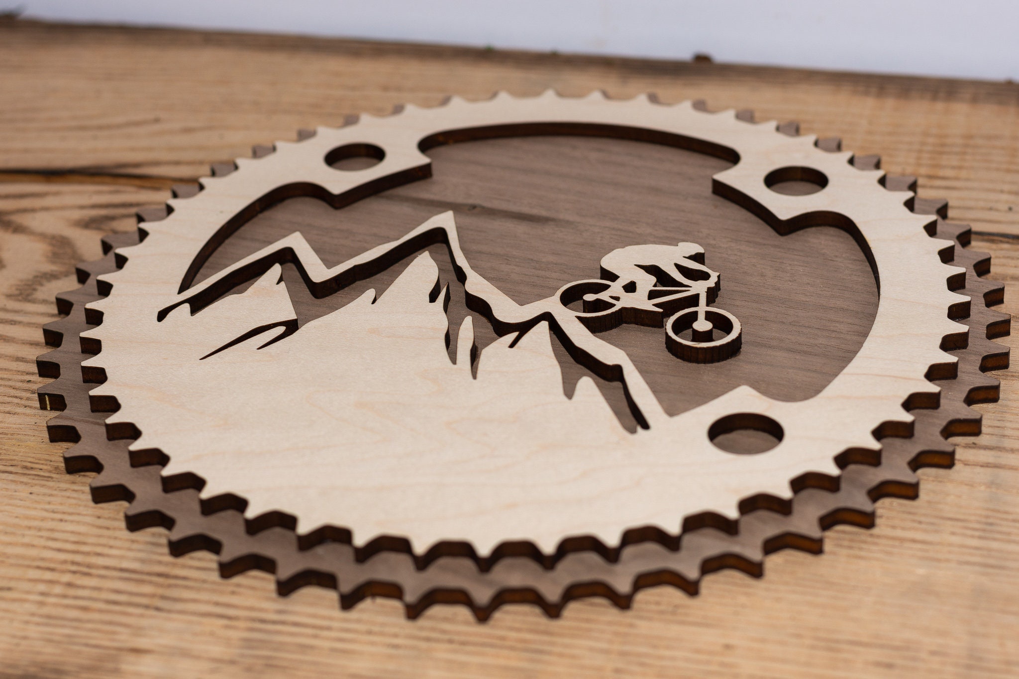 Wall Hanging Mountain Bike Decor Wood MTB Bike Etsy