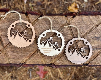 Mountain Bike Natural Wood Ornament | MTB | XC | Downhill | Christmas Tree | Holidays | Stocking Tag | Basket Tag | Personalized Gift